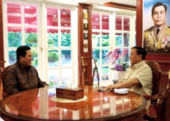 Terima Kunjungan Erick Thohir, Prabowo Subianto Ucapkan Selamat Timnas Sepak Bola Raih Emas di Sea Games