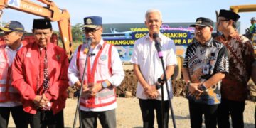 Ganjar Pranowo Dampingi Menhub Ground Breaking Pembangunan Terminal Purworejo Baru