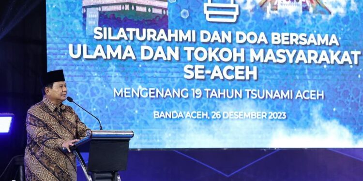 Silaturahmi Ulama dan Tokoh Masyarakat, Prabowo Ungkap Punya Hubungan Emosional dengan Rakyat Aceh