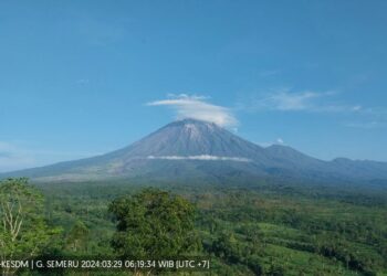 Badan Geologi Minta Masyarakat Sekitar Gunung Semeru Waspadai Awan Panas dan Aliran Lahar