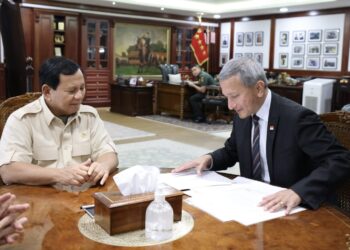 Sambangi Prabowo Subianto, Menlu Singapura Bahas Kerjasama Pertahanan dan Maritim