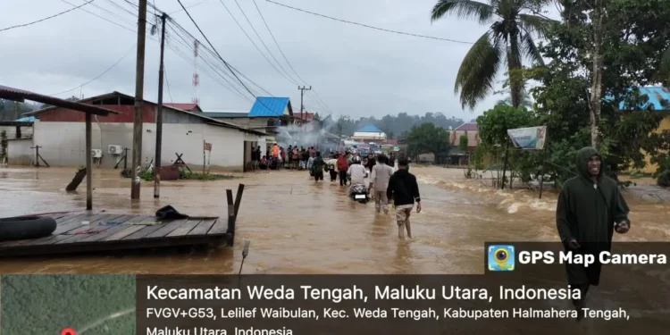 Satu Desa di Halmahera Tengah Terendam Banjir Akibat Kali Kobe Meluap