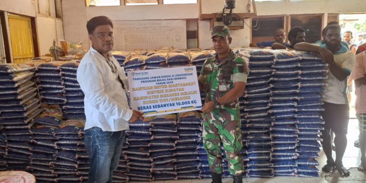 Bulog dan Kodim 1707/Merauke Salurkan Bantuan di Distrik Ilwayab