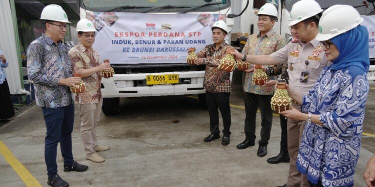 KKP Lepas Ekspor Pakan hingga Indukan Udang Berstandar Internasional ke Brunei