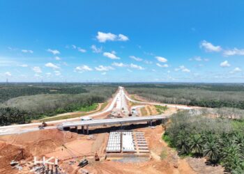 Progres Jalan Tol Betung – Jambi Seksi IV Capai 80%
