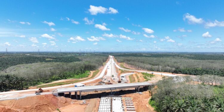 Progres Jalan Tol Betung – Jambi Seksi IV Capai 80%