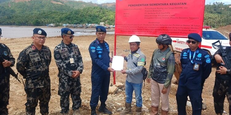 KKP Hentikan Kegiatan Pemanfaatan Ruang Laut Ilegal di Konawe Selatan