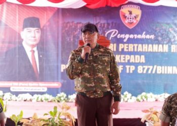 Tinjau Yonif TP 877 di NTT, Menhan Minta Prajurit Jaga Kedaulatan Negara di Perbatasan