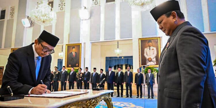Prabowo Lantik Juda Agung sebagai Wakil Menteri Keuangan