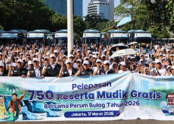 Bulog Berangkatkan 750 Pemudik Dalam Program Mudik Gratis BUMN 2026