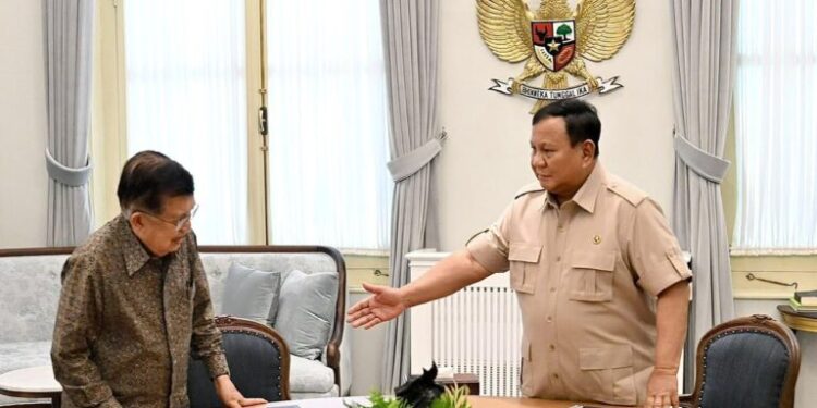 Bertemu Prabowo di Istana, Jusuf Kalla Bahas Investasi Energi Hijau Rp70 Triliun