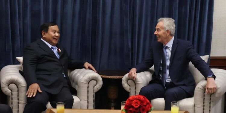 Prabowo Terima Tony Blair di Kertanegara, Bahas Isu Strategis Global