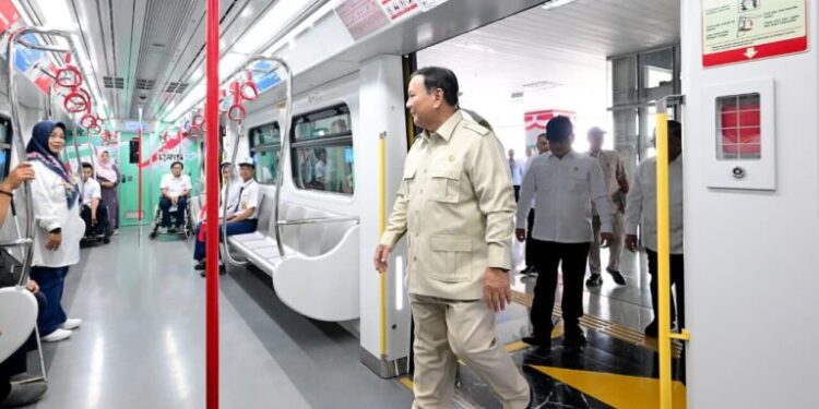 Prabowo Resmikan LRT Kelapa Gading–Manggarai, Nilai Investasi Rp12,1 Triliun
